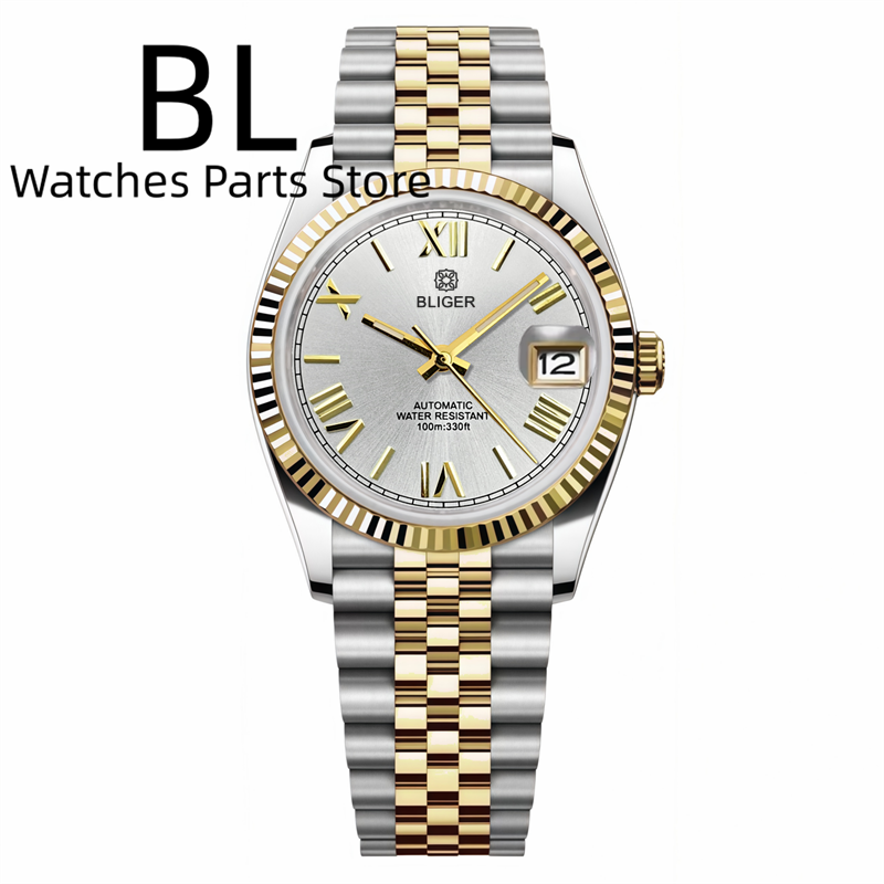 Rolex Watch Datejust - BLIGER 36mm39mm Two-tone Gold NH35 Watch