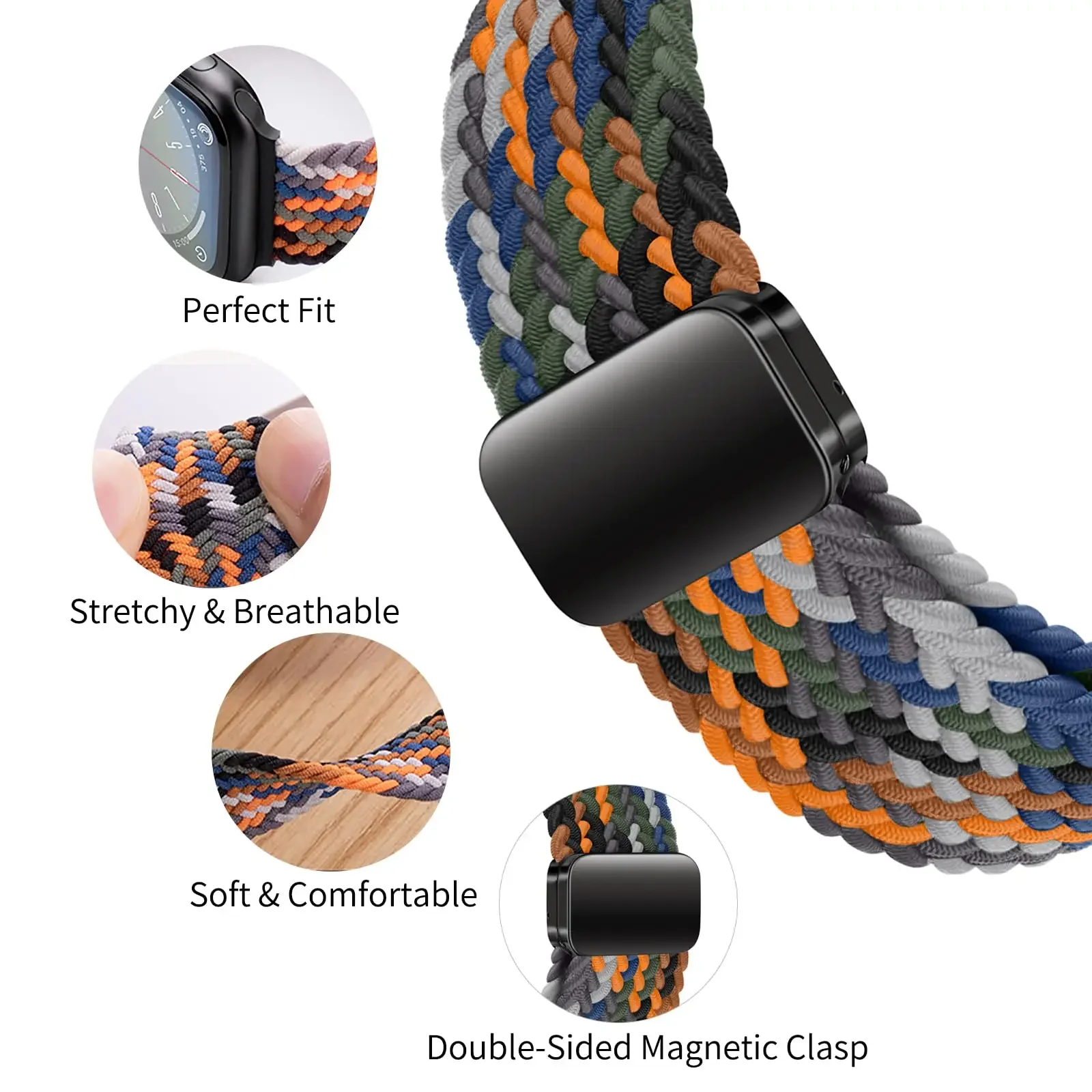 Nylon Braided Loop Strap for A - Milanese Loop Magnetic ulasan dan harga