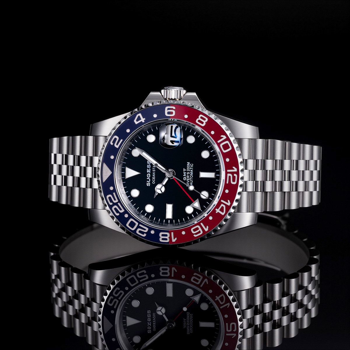 Sugess GMT Diving Watch of Men - Cartier Watch Santos ulasan dan harga
