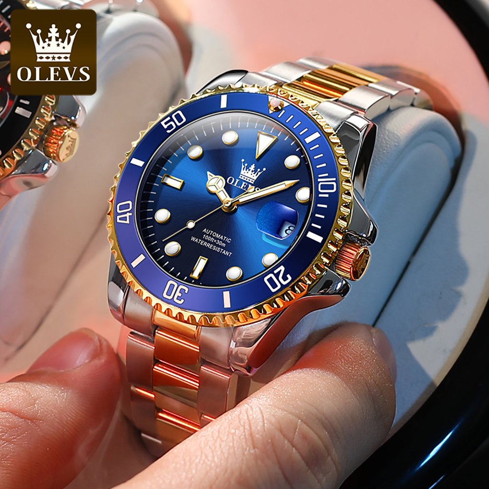 OLEVS Men Automatic Watch Luxu - Rolex Watch Datejust ulasan dan harga
