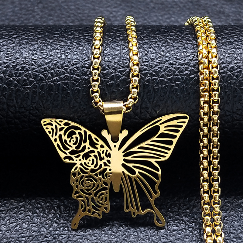 Aesthetic Butterfly Rose Flowe - Butterfly Clasp Deployant ulasan dan harga