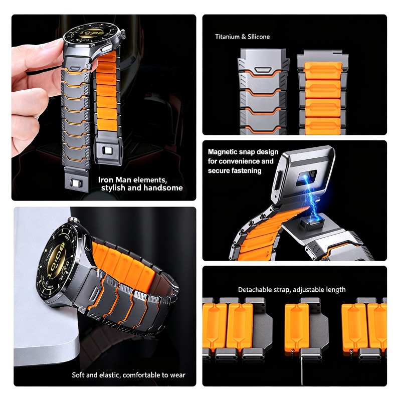 22mm Titanium Rubber Strap for - Silicone Watch Band 22Mm ulasan dan harga