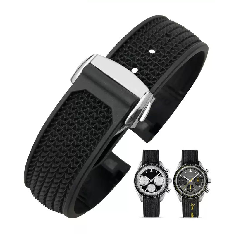 Rubber Watchband For Omega Spe - Omega Watch Speedmaster ulasan dan harga