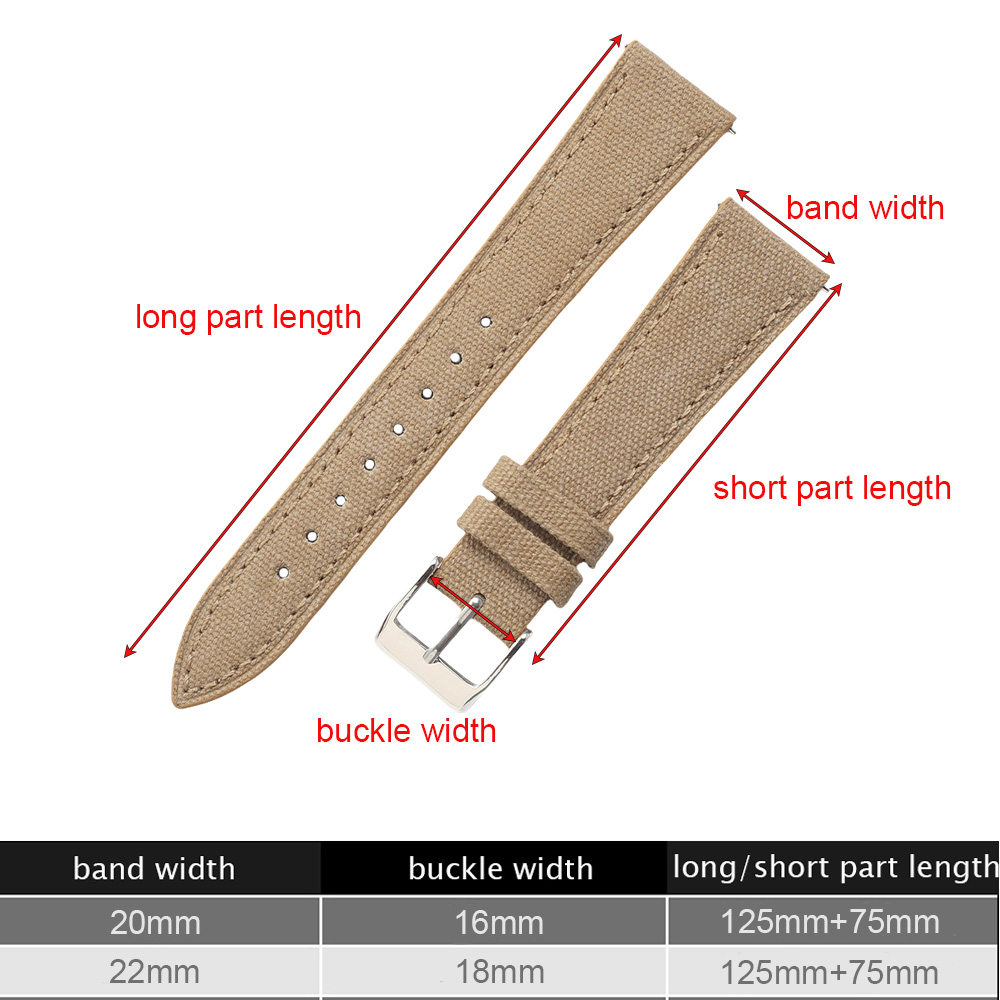 Handcrafted Slim Watch Strap 1 - Canvas Strap Watch ulasan dan harga