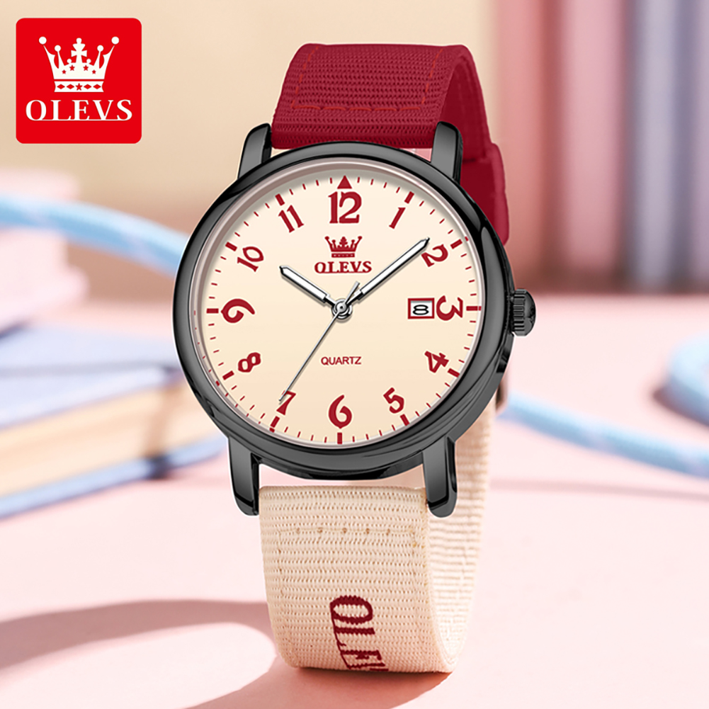 OLEVS Brand New Fashion Quartz - Canvas Strap Watch ulasan dan harga
