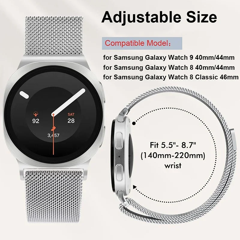 Metal Milanese Strap For Samsu - Milanese Loop Magnetic ulasan dan harga