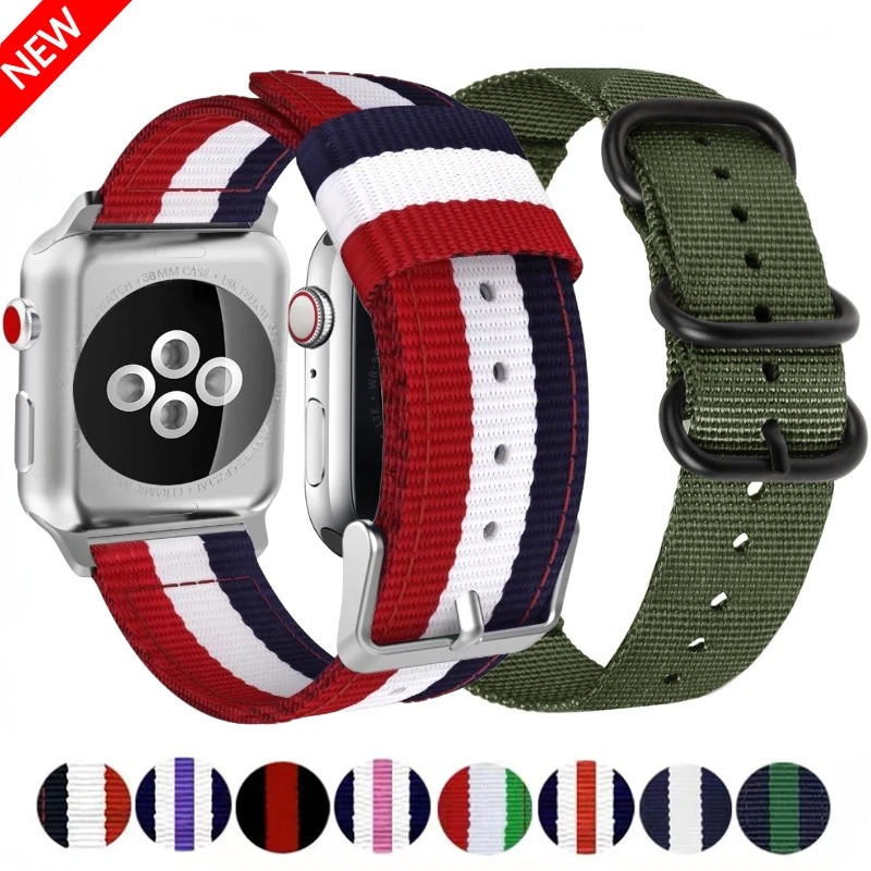 Nylon Canvas Strap For Apple W - Canvas Strap Watch ulasan dan harga