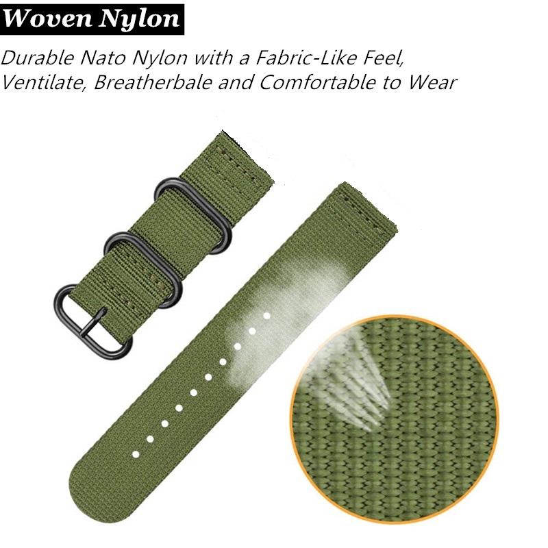 20mm 22 mm Canvas Sport Nylon  - Canvas Strap Watch ulasan dan harga