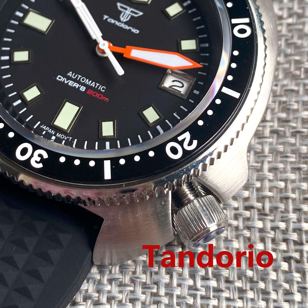 Tandorio 44mm Japan NH35/PT500 - Rubber Strap Diver ulasan dan harga