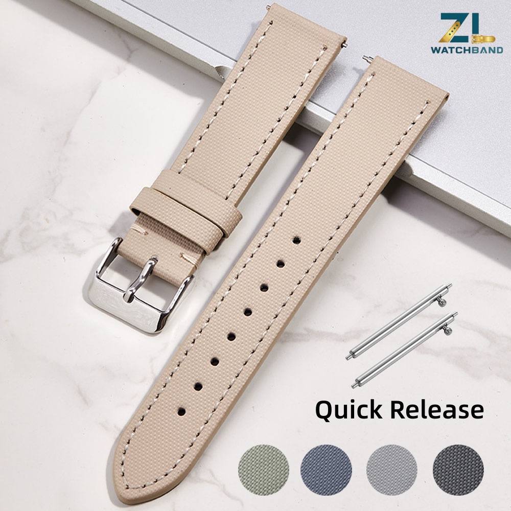20mm 22mm Nylon Watchband Quic - Suede Strap Watch ulasan dan harga